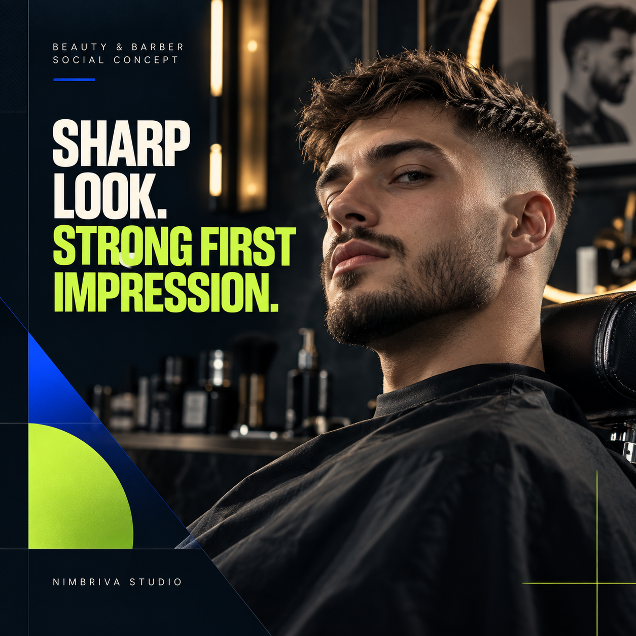 Nimbriva barber and beauty social media concept